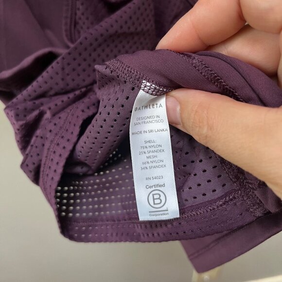 Athleta Purple Knockout HIIT Mesh 1/4 Zip Pullover Active Tank - Size XS - Picture 3 of 5